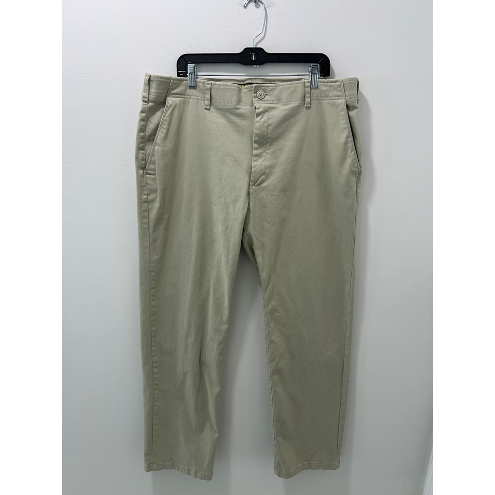 Lee Mens Extreme Comfort Straight Fit Khaki Chino Pants 40x32 Tan 104273590